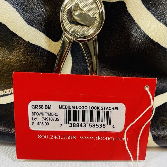 Vintage Dooney & Bourke Medium Logo Lock Stachel Purse Handbag GI358 Giraffe - Picture 16 of 16